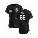 Men's Nike Chicago White Sox #66 Jose Ruiz Black Alternate 2020 Authentic Player Baseball Jersey