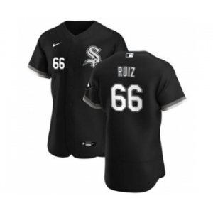Men's Nike Chicago White Sox #66 Jose Ruiz Black Alternate 2020 Authentic Player Baseball Jersey