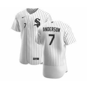 Men's Nike Chicago White Sox #7 Tim Anderson White Home 2020 Authentic Player Baseball Jersey