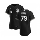 Men's Nike Chicago White Sox #79 Jose Abreu Black Alternate 2020 Authentic Player Baseball Jersey