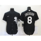 Men's Nike Chicago White Sox #8 Bo Jackson Black 2020 Baseball Cool Base Jersey