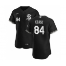 Men's Nike Chicago White Sox #84 Dylan Cease Black Alternate 2020 Authentic Player Baseball Jersey