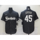 Men's Nike Chicago White Sox Southside #45 Michael Jordan Black Alternate Flex Base Jersey