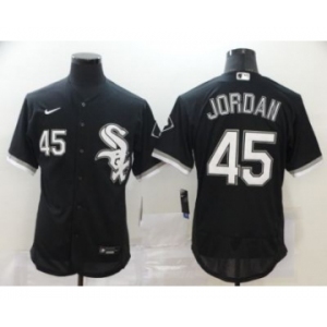 Men's Nike White Sox #45 Michael Jordan Black 2020 Baseball Flexbase Jersey