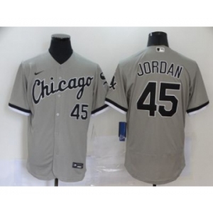 Men's Nike White Sox #45 Michael Jordan Gray 2020 Baseball Flexbase Jersey