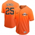 Men's Majestic San Francisco Giants #25 Barry Bonds Orange Drift Fashion MLB Jersey