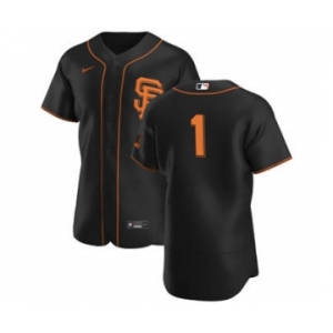 Men's Nike San Francisco Giants #1 Mauricio Dubon Black Alternate 2020 Authentic Player Baseball Jersey