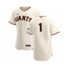 Men's Nike San Francisco Giants #1 Mauricio Dubon Cream Home 2020 Authentic Player Baseball Jersey