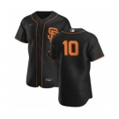 Men's Nike San Francisco Giants #10 Evan Longoria Black Alternate 2020 Authentic Player Baseball Jersey