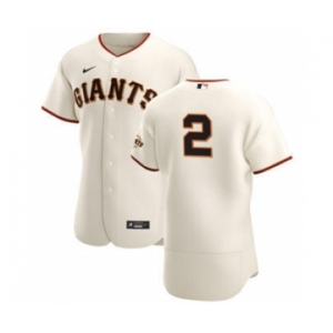 Men's Nike San Francisco Giants #2 Daniel Robertson Cream Home 2020 Authentic Player Baseball Jersey