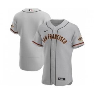 Men's Nike San Francisco Giants 2020 Gray Road Authentic Official Team Baseball Jersey