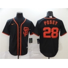 Men's Nike San Francisco Giants #28 Buster Posey Authentic Black Alternate Cool Base Baseball Jersey