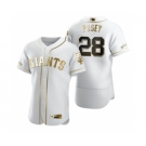 Men's Nike San Francisco Giants #28 Buster Posey White 2020 Authentic Golden Edition Baseball Jersey