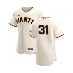 Men's Nike San Francisco Giants #31 Tyler Anderson Cream Home 2020 Authentic Player Baseball Jersey