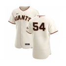 Men's Nike San Francisco Giants #54 Reyes Moronta Cream Home 2020 Authentic Player Baseball Jersey