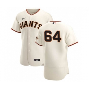 Men's Nike San Francisco Giants #64 Shaun Anderson Cream Home 2020 Authentic Player Baseball Jersey