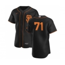 Men's Nike San Francisco Giants #71 Tyler Rogers Black Alternate 2020 Authentic Player Baseball Jersey