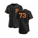 Men's Nike San Francisco Giants #73 Caleb Baragar Black Alternate 2020 Authentic Player Baseball Jersey