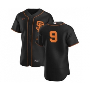 Men's Nike San Francisco Giants #9 Brandon Belt Black Alternate 2020 Authentic Player Baseball Jersey
