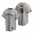 Men's Nike San Francisco Giants #9 Brandon Belt Gray Road Stitched Baseball Jersey