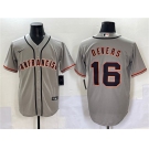 Men's San Francisco Giants #16 Rafael Devers Gray Cool Base Stitched Baseball Jersey