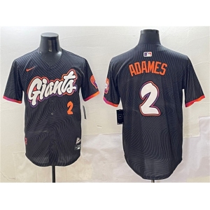 Men's San Francisco Giants #2 Willy Adames Anthracite 2025 City Connect Limited Stitched Baseball Jersey