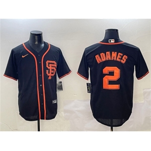 Men's San Francisco Giants #2 Willy Adames Black Cool Base Stitched Baseball Jersey