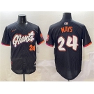 Men's San Francisco Giants #24 Willie Mays Anthracite 2025 City Connect Limited Stitched Baseball Jersey