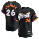 Men's San Francisco Giants #26 Matt Chapman Anthracite 2025 City Connect Limited Stitched Baseball Jersey