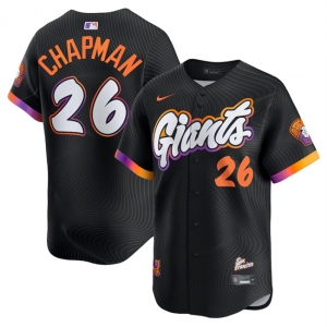 Men's San Francisco Giants #26 Matt Chapman Anthracite 2025 City Connect Limited Stitched Baseball Jersey