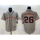 Men's San Francisco Giants #26 Matt Chapman Gray Cool Base Stitched Baseball Jersey
