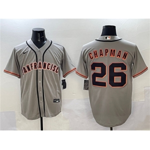 Men's San Francisco Giants #26 Matt Chapman Gray Cool Base Stitched Baseball Jersey