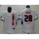 Men's San Francisco Giants #28 Buster Posey Nike White 2021 MLB All-Star Replica Jersey