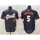 Men's San Francisco Giants #5 Mike Yastrzemski Anthracite 2025 City Connect Limited Stitched Baseball Jersey