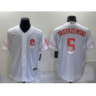 Men's San Francisco Giants #5 Mike Yastrzemski White 2021 City Connect Stitched Cool Base Nike Jersey