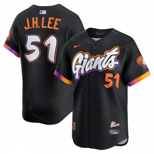 Men's San Francisco Giants #51 Jung Hoo Lee Anthracite 2025 City Connect Limited Stitched Baseball Jersey