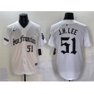 Men's San Francisco Giants #51 Jung Hoo Lee White 'Gothic Fog Edition' Vapor Premier Limited Stitched Baseball Jersey