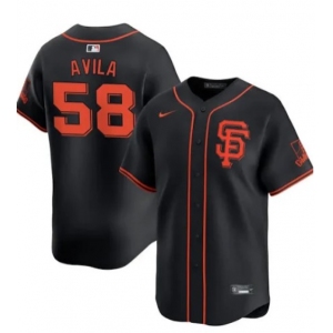 Men's San Francisco Giants #58 Nick Avila Black 2024 Black AlternateLimited Stitched Baseball Jersey