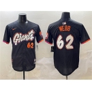 Men's San Francisco Giants #62 Logan Webb Anthracite 2025 City Connect Limited Stitched Baseball Jersey