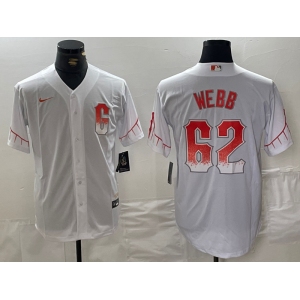 Men's San Francisco Giants #62 Logan Webb White City Connect Stitched Cool Base Nike Jersey