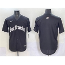 Men's San Francisco Giants Blank Black 'Gothic Fog Edition' Vapor Premier Limited Stitched Jersey
