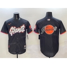Men's San Francisco Giants Team Big Logo Anthracite 2025 City Connect Limited Stitched Baseball Jersey