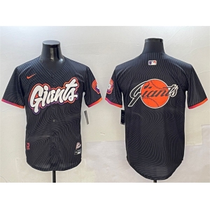 Men's San Francisco Giants Team Big Logo Anthracite 2025 City Connect Limited Stitched Baseball Jersey