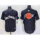 Men's San Francisco Giants Team Big Logo Black 'Gothic Fog Edition' Vapor Premier Limited Stitched Jersey