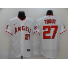  Nike Men's Los Angeles Angels of Anaheim #27 Mike Trout White Home Flex Base Authentic Collection Baseball Jersey