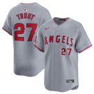 Men's Los Angeles Angels #27 Mike Trout Gray Away Limited Baseball Stitched Jersey