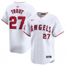 Men's Los Angeles Angels #27 Mike Trout White Home Limited Baseball Stitched Jersey