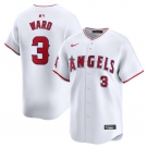 Men's Los Angeles Angels #3 Taylor Ward White Home Limited Baseball Stitched Jersey