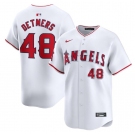 Men's Los Angeles Angels #48 Reid Detmers White Home Limited Stitched Baseball Jersey