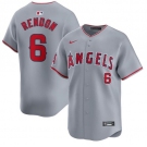 Men's Los Angeles Angels #6 Anthony Rendon Gray Away Limited Baseball Stitched Jersey